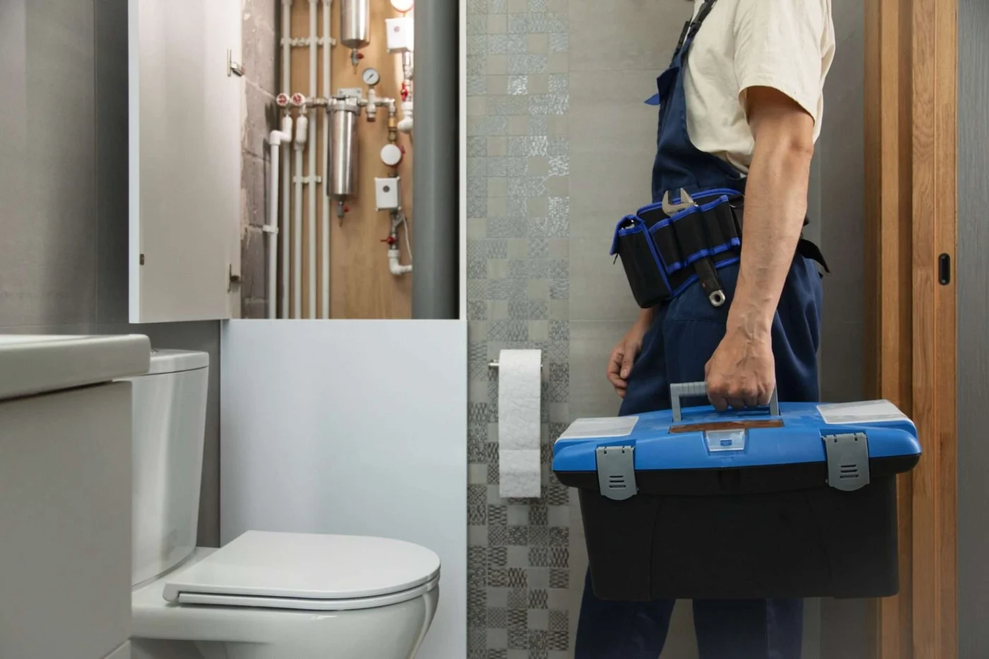 Plumber fixing issues in home, symbolizing common mistakes Kansas City contractors make in kitchen and bathroom remodels