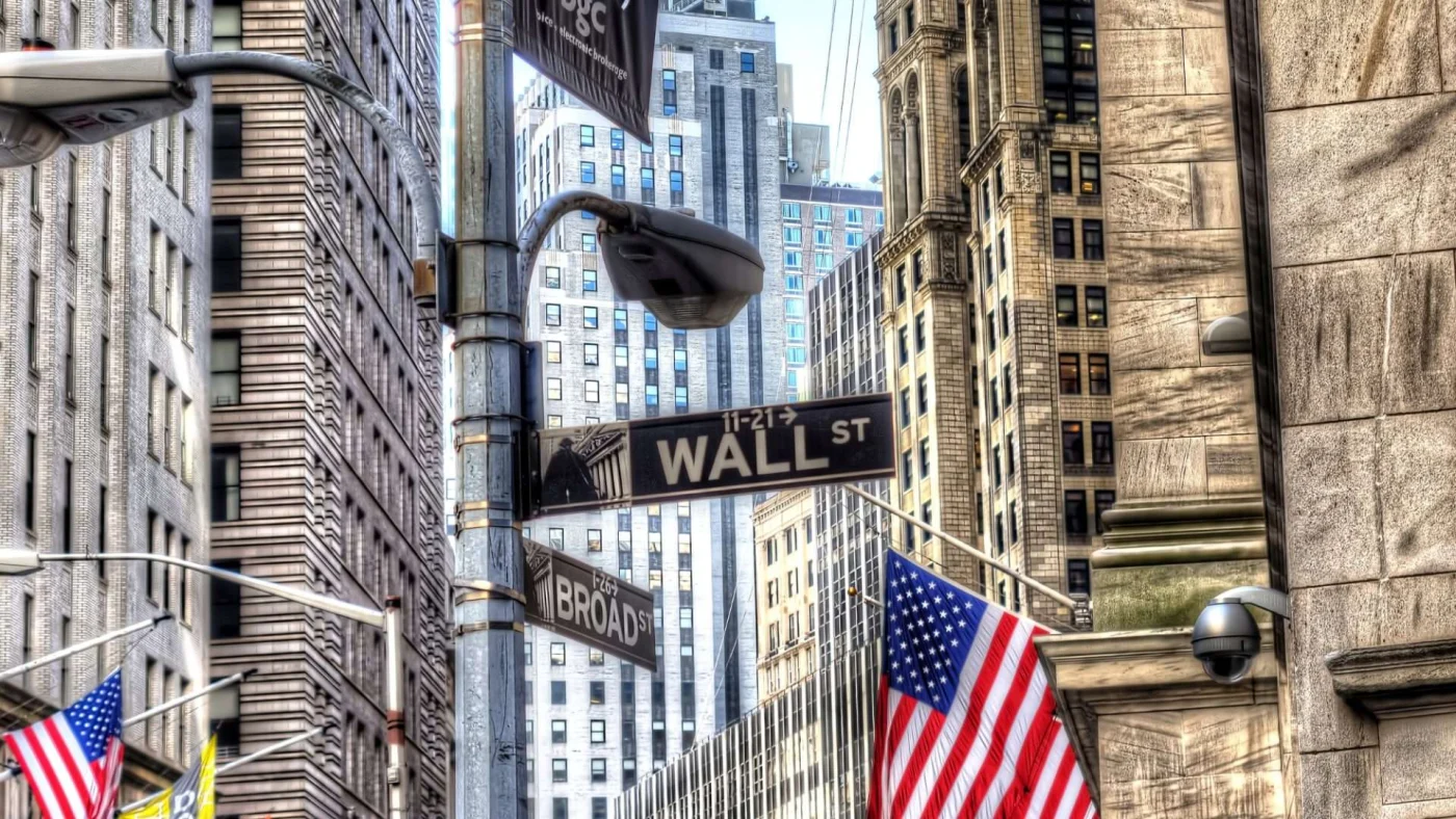 An artistic picture of Wall Street