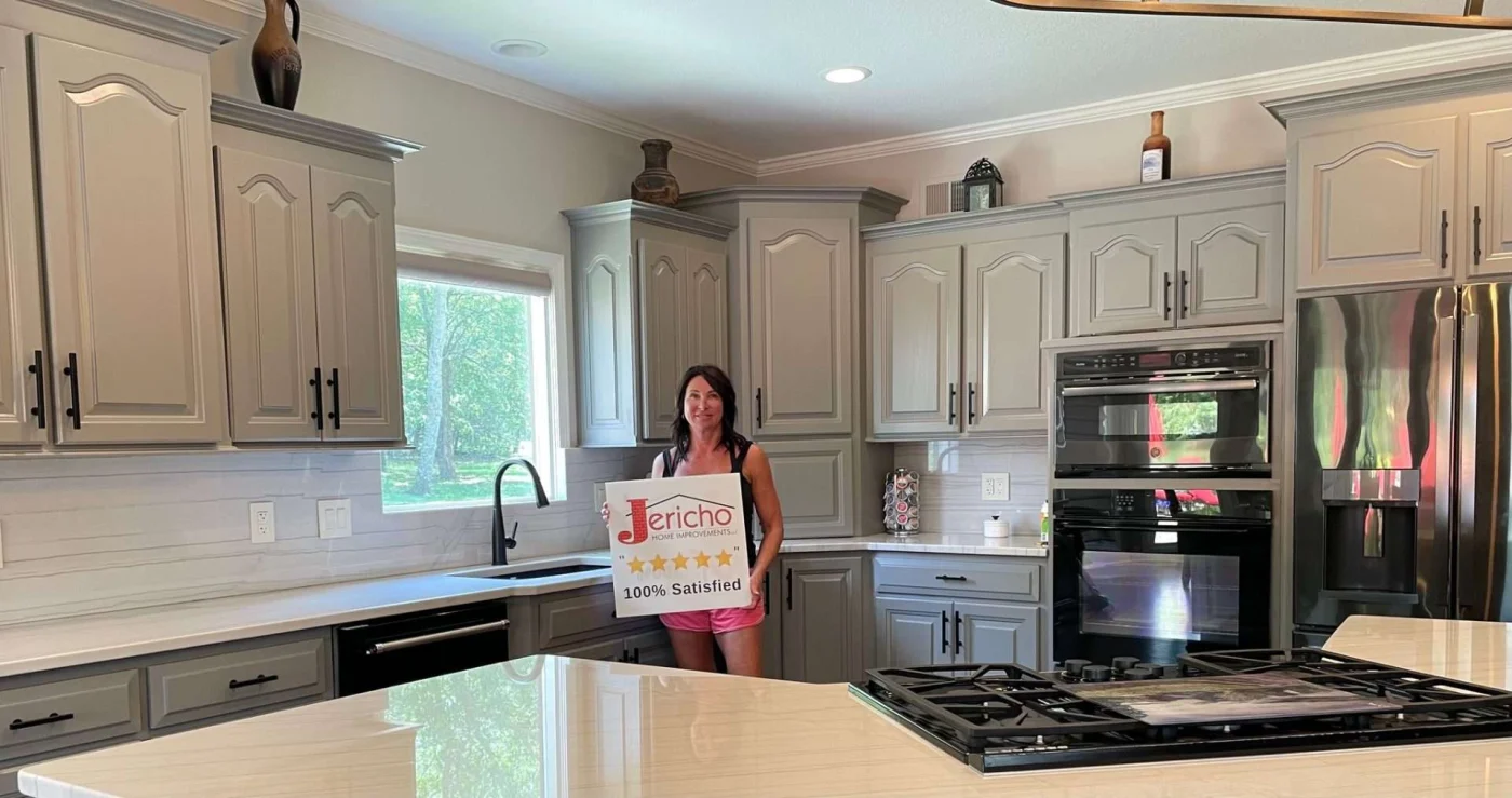 Woman standing in kitchen