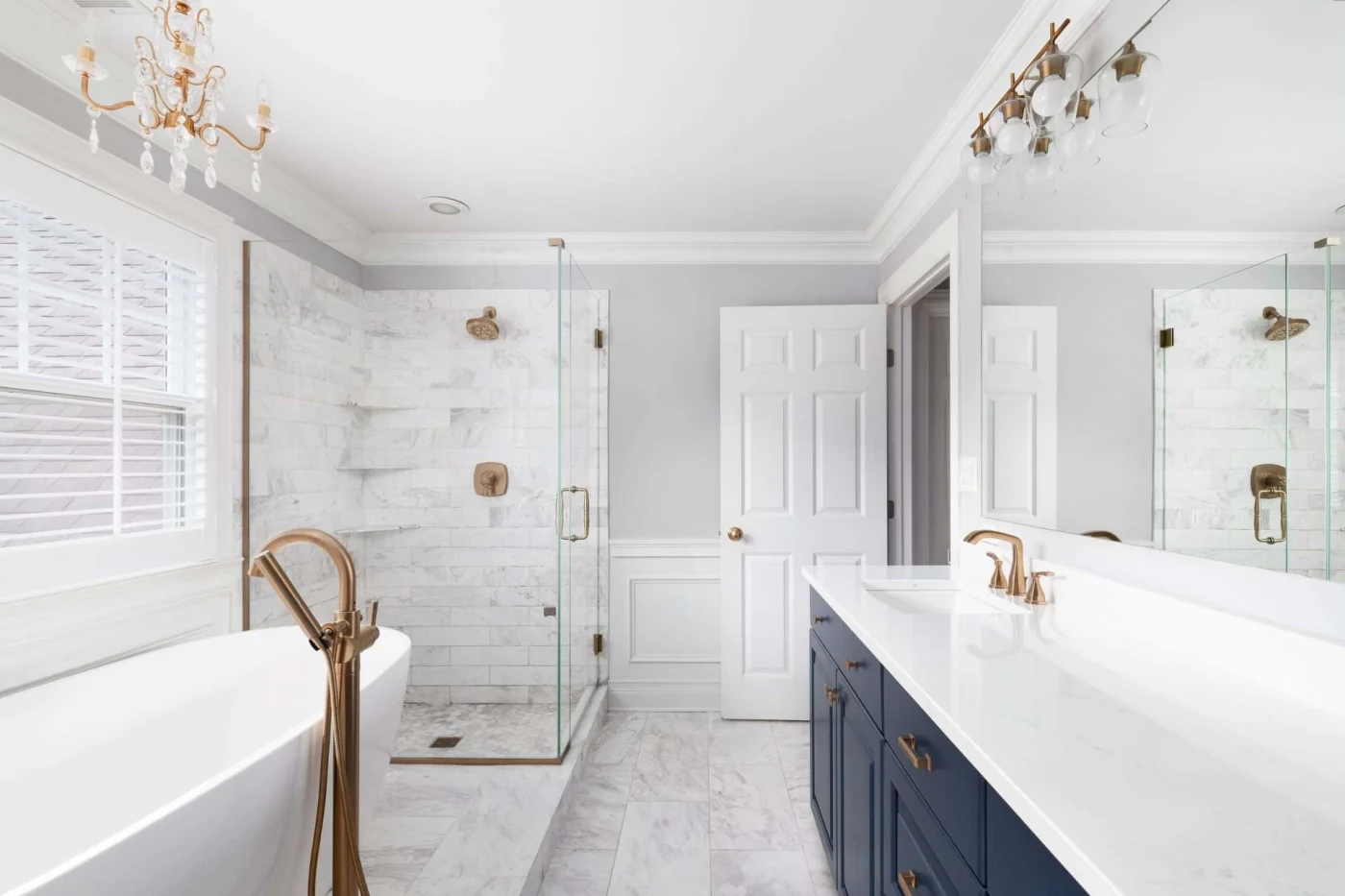 A professionally remodeled bathroom